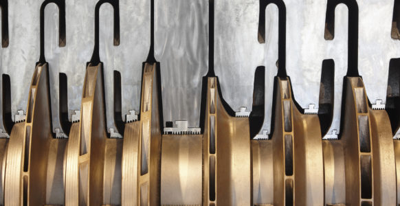 Oil platform: detail of a  heavy gas compressor machinery