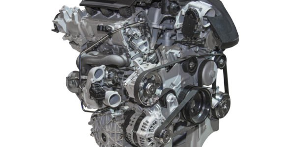 Engine of a luxury car