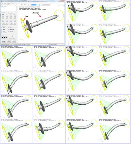 ROTLAT analysis and animation of mode shapes