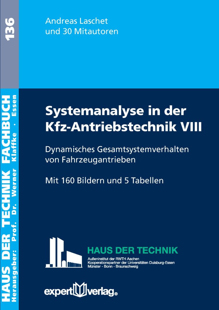 agungsband: Systemanalyse in der Kfz-Antriebstechnik, Bd. 8